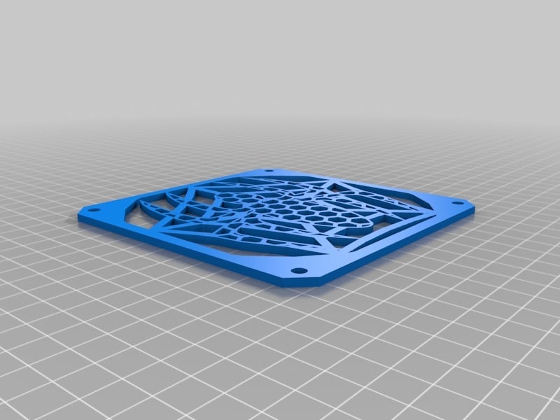 120mm Fan Grill - Spider and Web 3d model