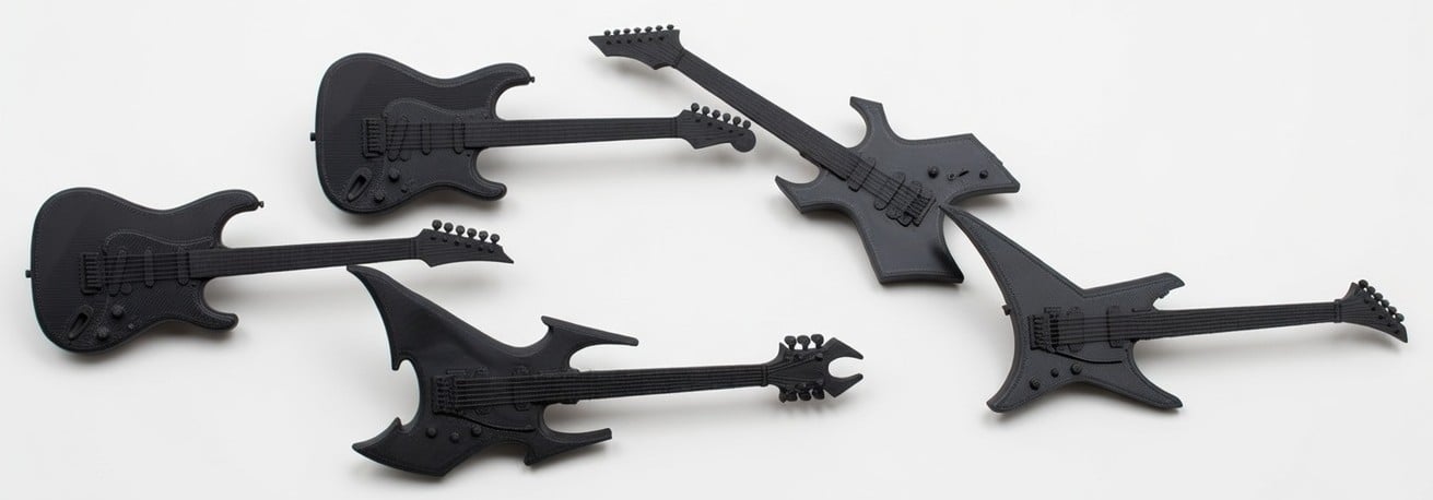 Mini Legendary Electric Guitar Collection Set of 6 3d model