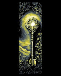 A key can open many things including fantasy and other worlds - set of Bookmarks 3d model