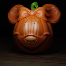 Spooky Cute Mickey & Minnie Mouse Pumpkins 3d model