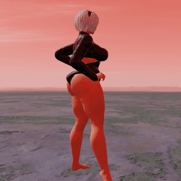 Curvy Asian Fighter Girl v2 3d model
