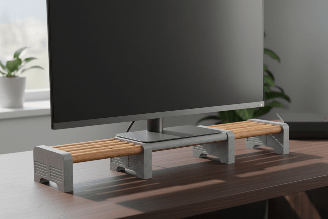 Desk Monitor stand and organizer 3d model