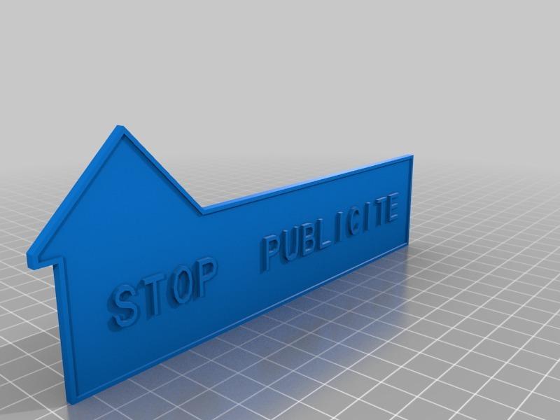 STOP PUBLICITE 3d model