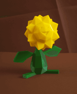 Sunflora Low Poly Pokemon 3d model