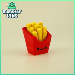 French Fries Fidget Clicker Keychain 3d model