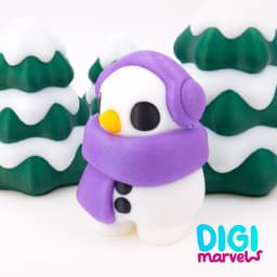 (Exclusive) Snowman Flexi + Keychain 3d model