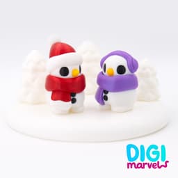 (Exclusive) Snowman Flexi + Keychain 3d model