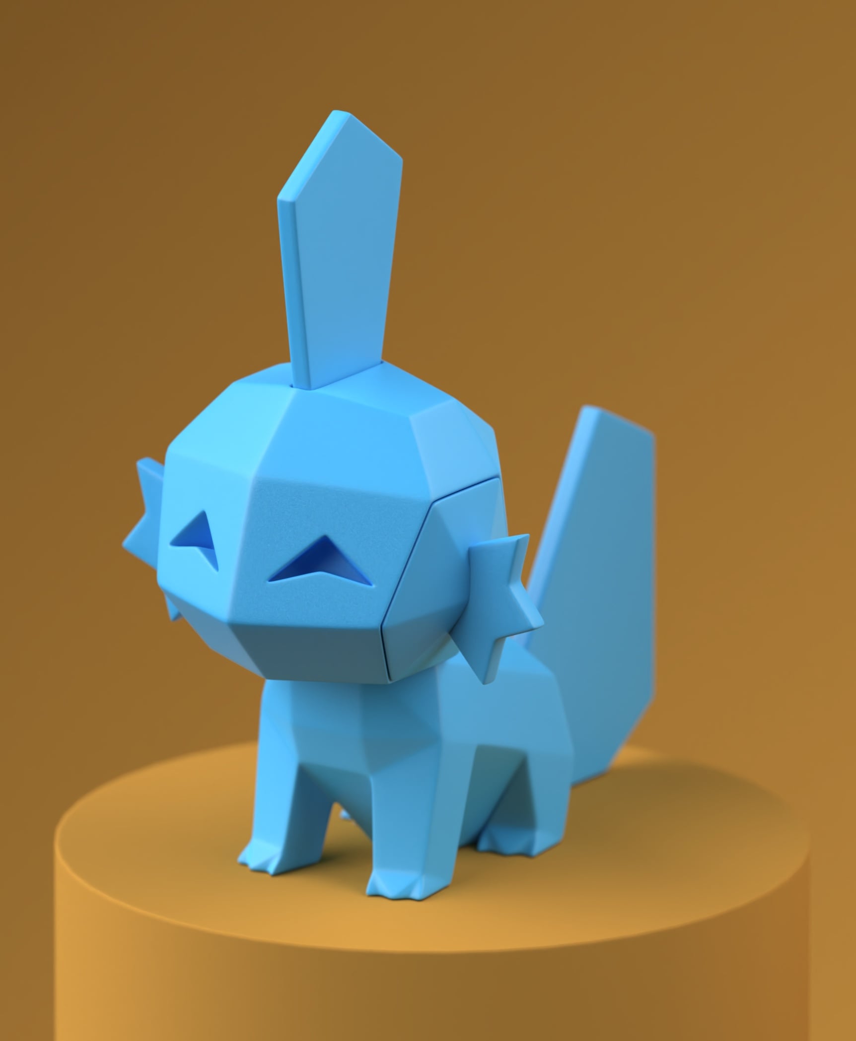 Low-poly Mudkip 3d model