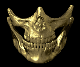 DEATH STRANDING HIGGS GOLD SKULL MASK life size cosplay - Death Stranding Fan Art 3d model