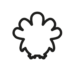 Cartoon Turkey Cookie Cutter STL File - 4 inches 3d model