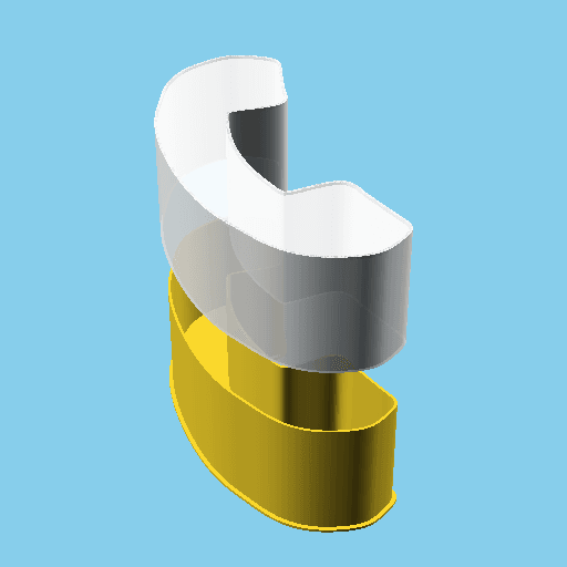 Phone Handset, nestable box (v1) 3d model