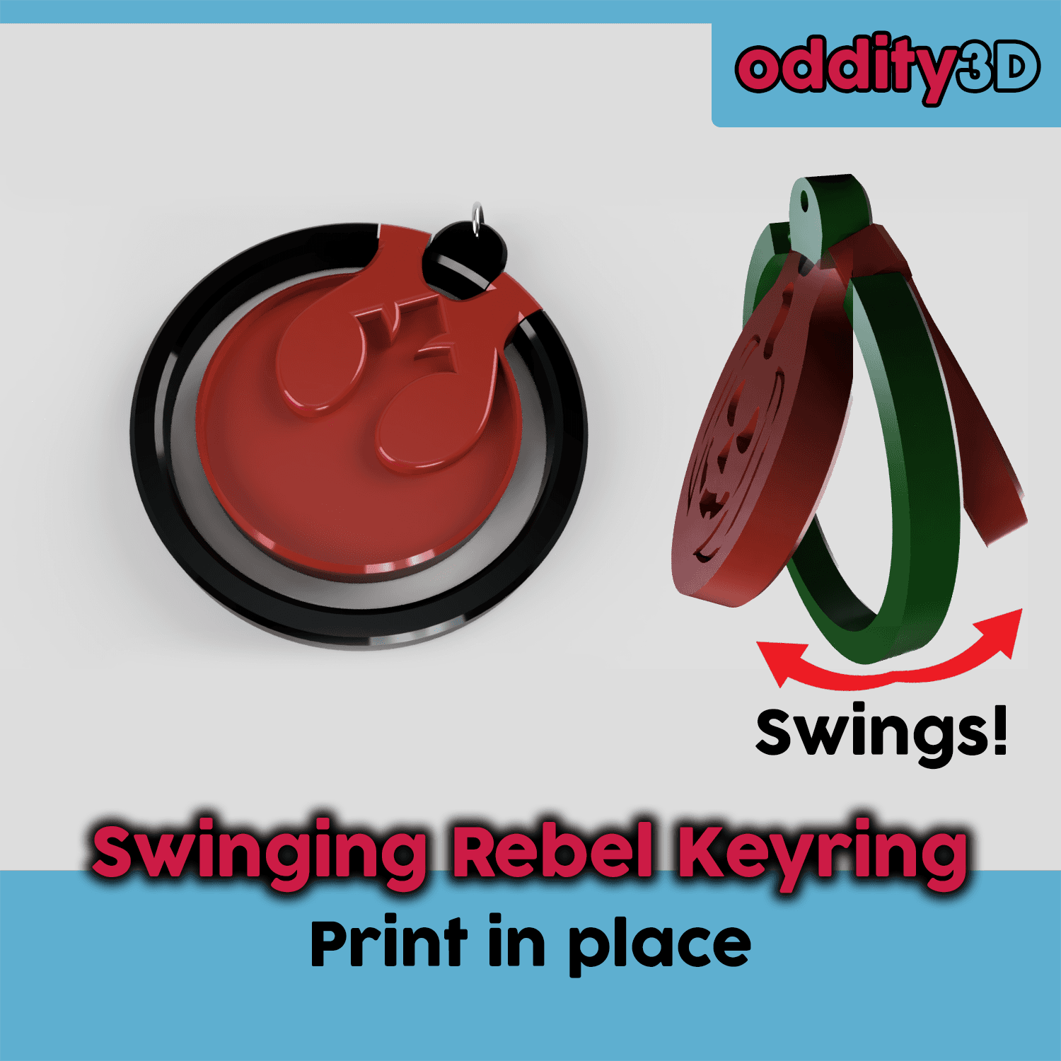 Star Wars Swinging Key Ring - Rebels 3d model