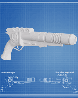 Brutus' Second Blaster - Skeleton Crew 3d model