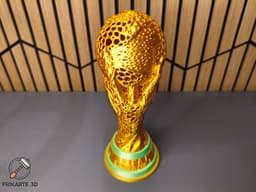Voronoi Football World Champion Trophy 3d model