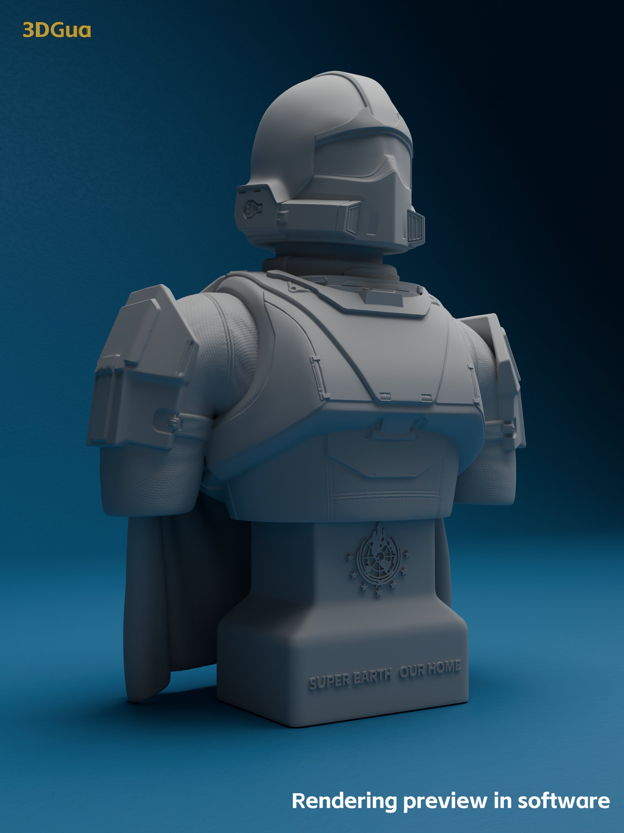 HELLDIVERS 2-FANART BUST 3d model