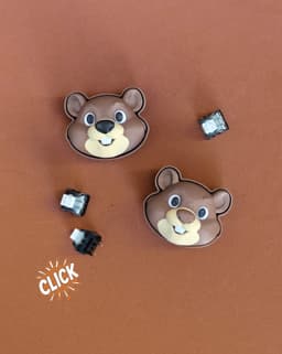 Beaver Fidget Clicker Keychain, Cute Animal Click Toy 3d model