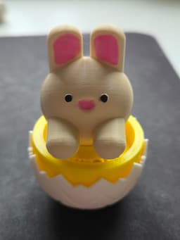 Easter Bunny Fidget in Egg 3d model