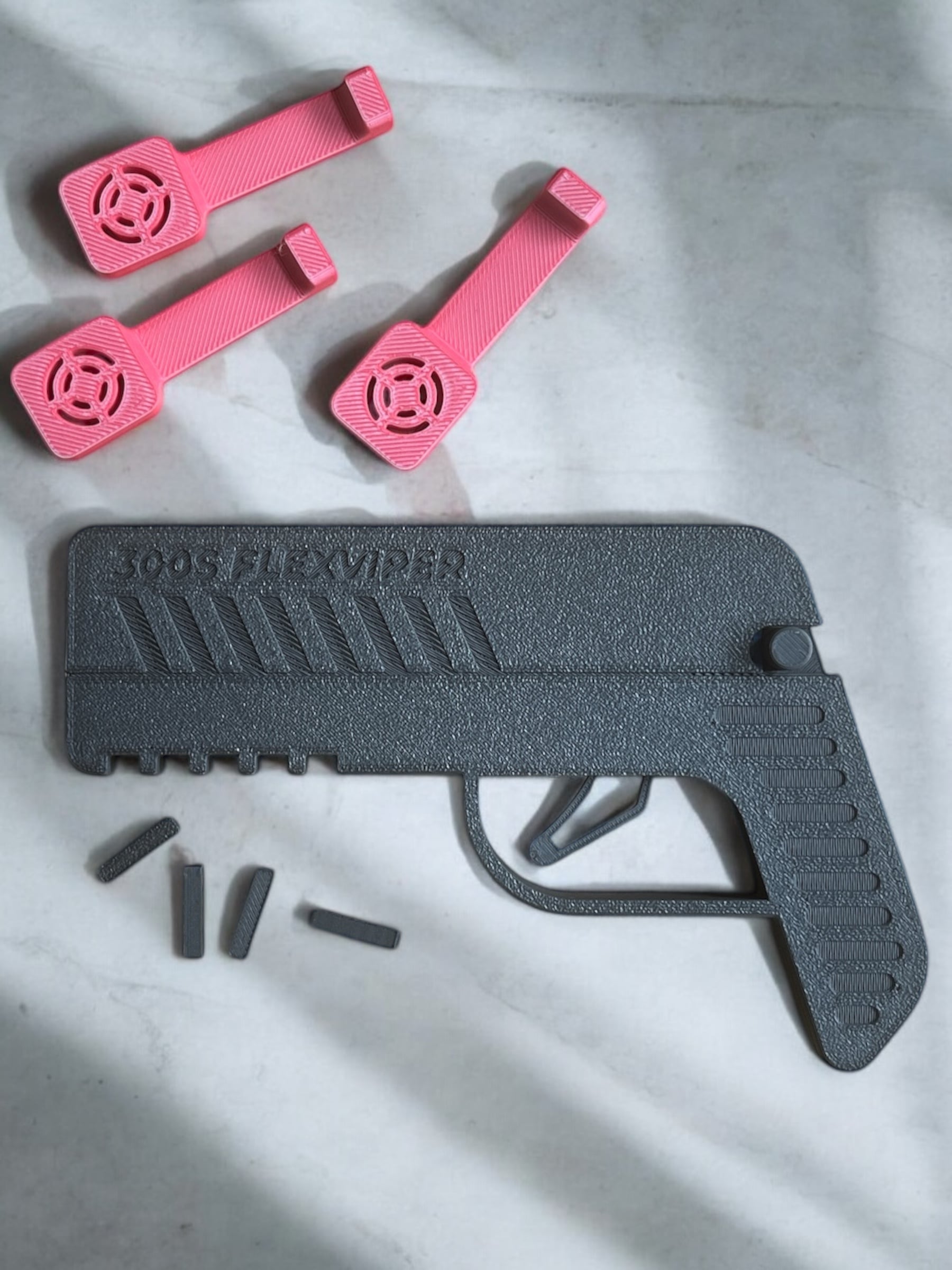 300S FlexViper Rubber Gun & Target Set 3d model