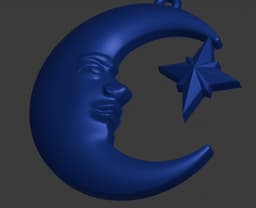 STL luna con cara 3d model
