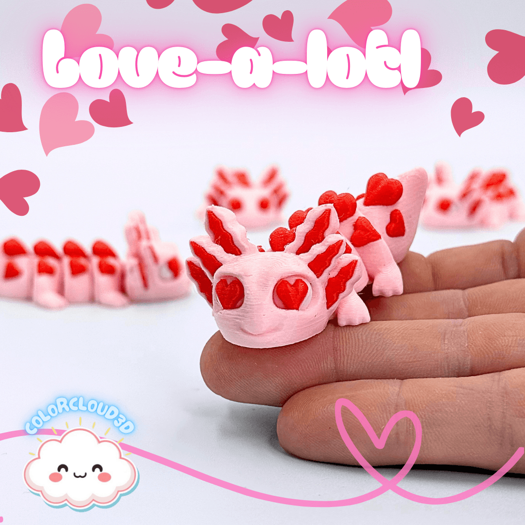 Love-a-lotl (Valentine's Axolotl) 3d model