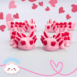 Love-a-lotl (Valentine's Axolotl) 3d model