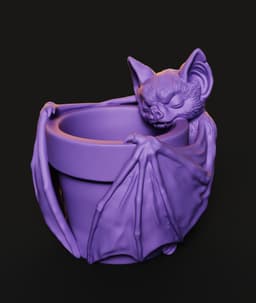 Bat Planter STL | Gothic Decor 3D Print | Functional 3d model