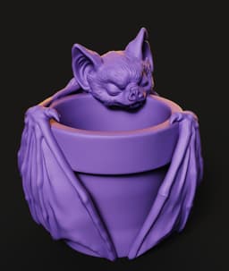 Bat Planter STL | Gothic Decor 3D Print | Functional 3d model