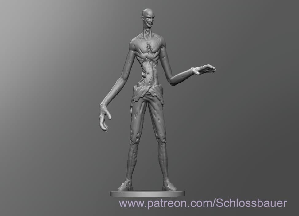 Long Zombie 3d model