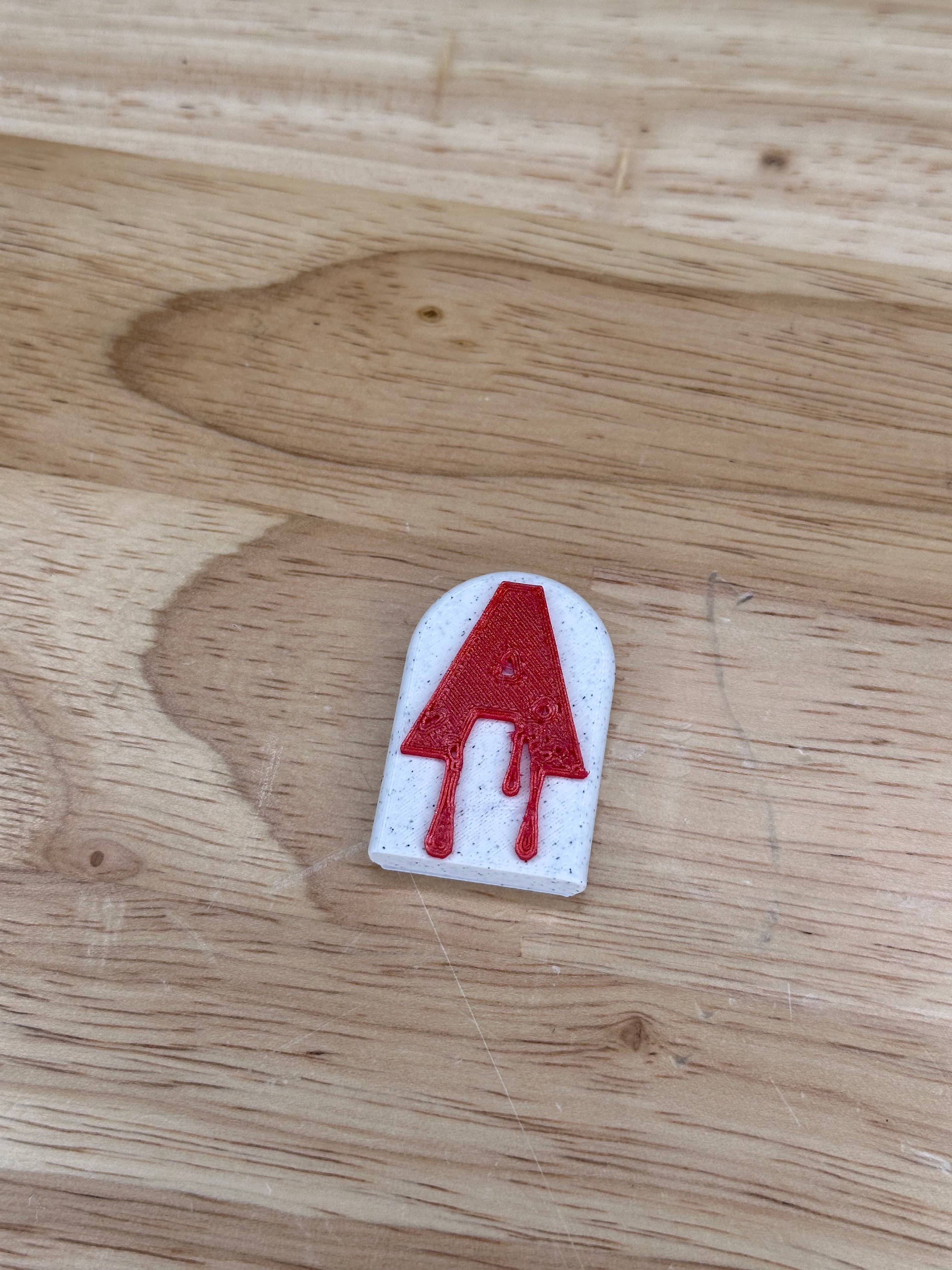 Hauntingly Stylish: Single-Color Headstone Alphabet Magnets for Halloween 3d model