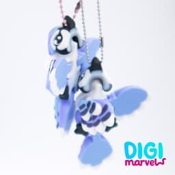 Blue Jay Flexi + Keychain + Bird Egg 3d model