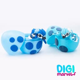 Blue Jay Flexi + Keychain + Bird Egg 3d model