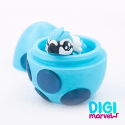 Blue Jay Flexi + Keychain + Bird Egg 3d model
