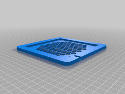 Ikea billy 120mm fan cover 3d model