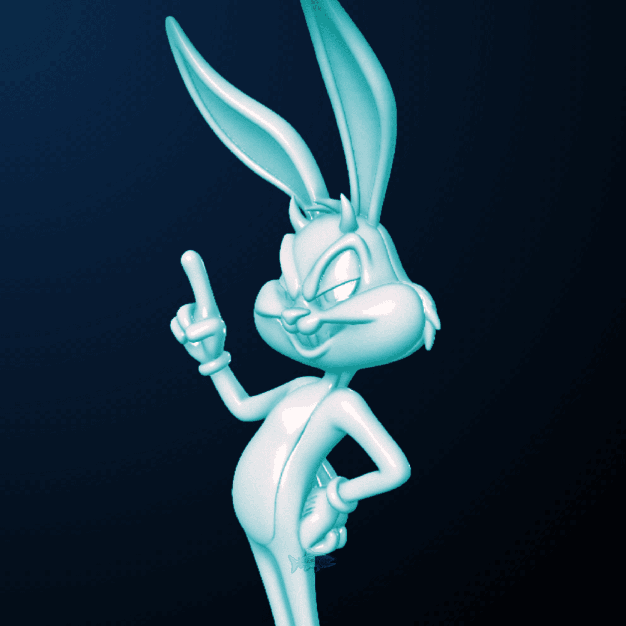 Bugs Bunny Classic Pose - 3D Printable Figurine 3d model