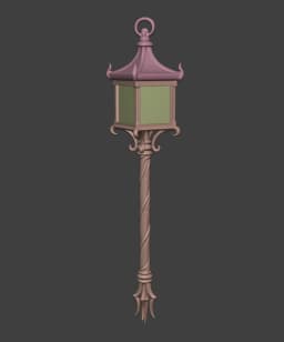 Gothic Handheld Lantern STL, Tealight Candle Holder 3D Print, Witch Decor 3d model