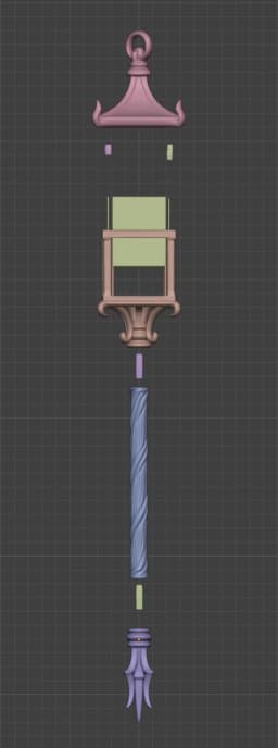 Gothic Handheld Lantern STL, Tealight Candle Holder 3D Print, Witch Decor 3d model