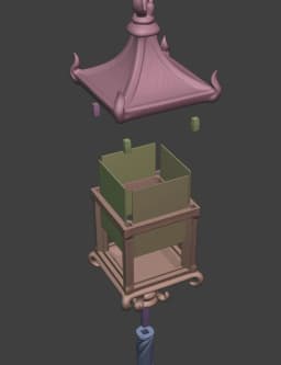 Gothic Handheld Lantern STL, Tealight Candle Holder 3D Print, Witch Decor 3d model