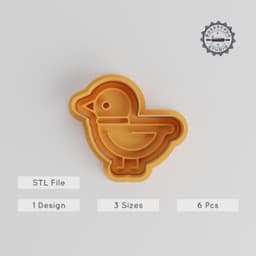 Flying Dove Cookie Cutter & Stamp Set, Bird of Peace Shapes for Cookies & Fondant, 6-Piece, S/M/L Sizes PRODUCT_4863 3d model
