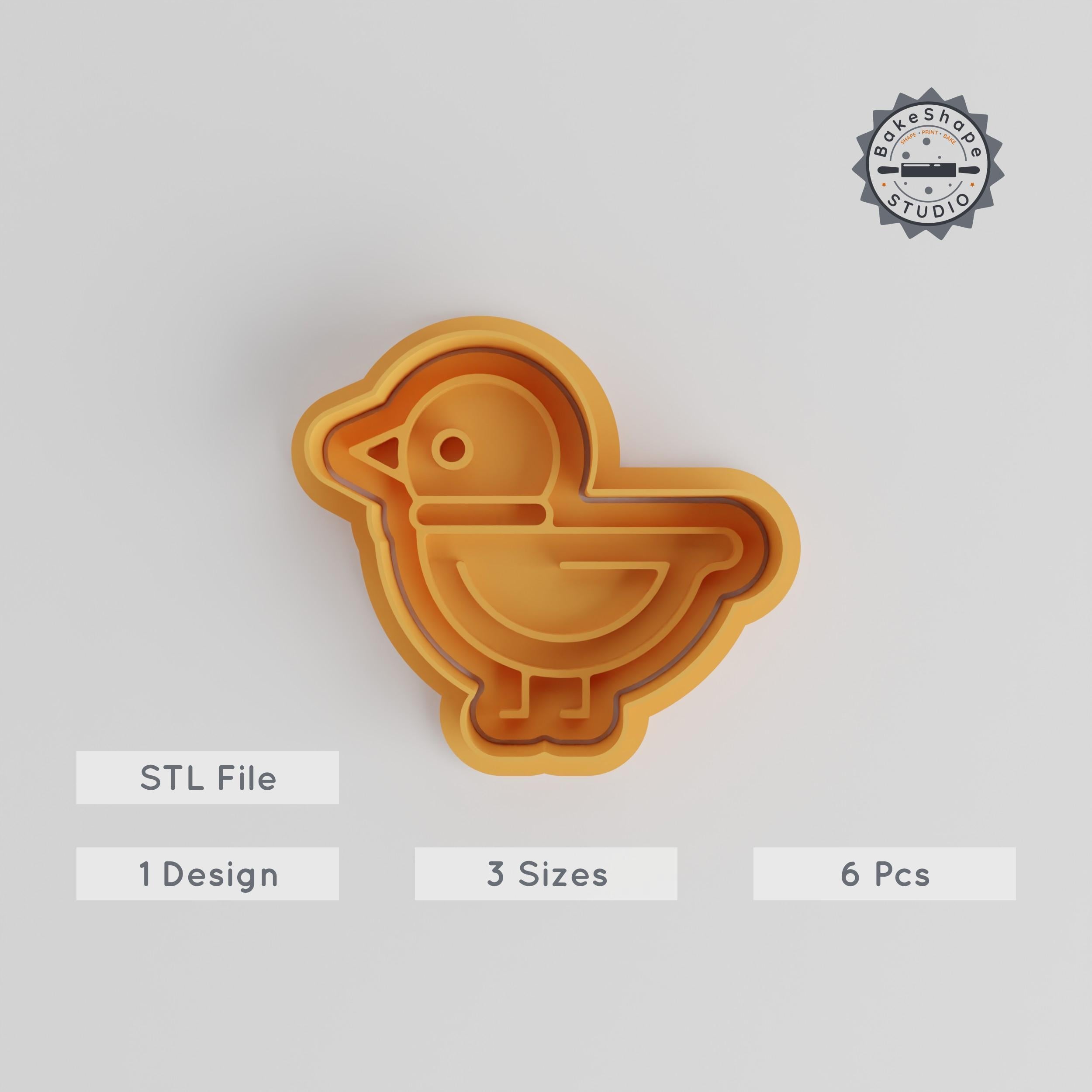 Flying Dove Cookie Cutter & Stamp Set, Bird of Peace Shapes for Cookies & Fondant, 6-Piece, S/M/L Sizes PRODUCT_4863 3d model