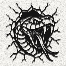 snake hole wall art home decor 3d model