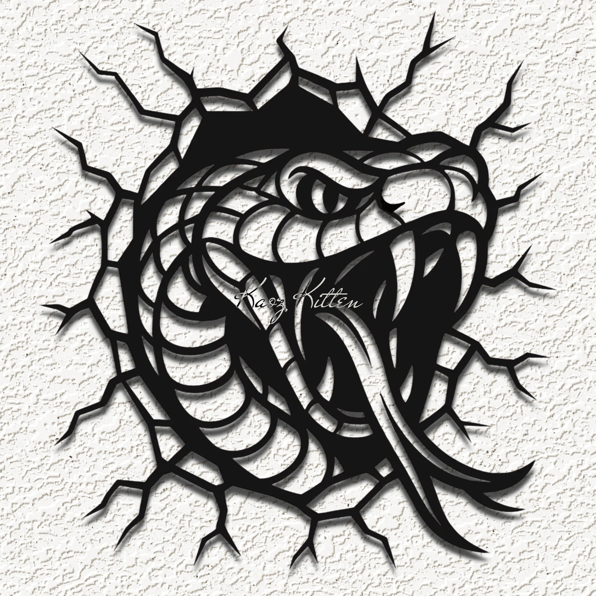snake hole wall art home decor 3d model