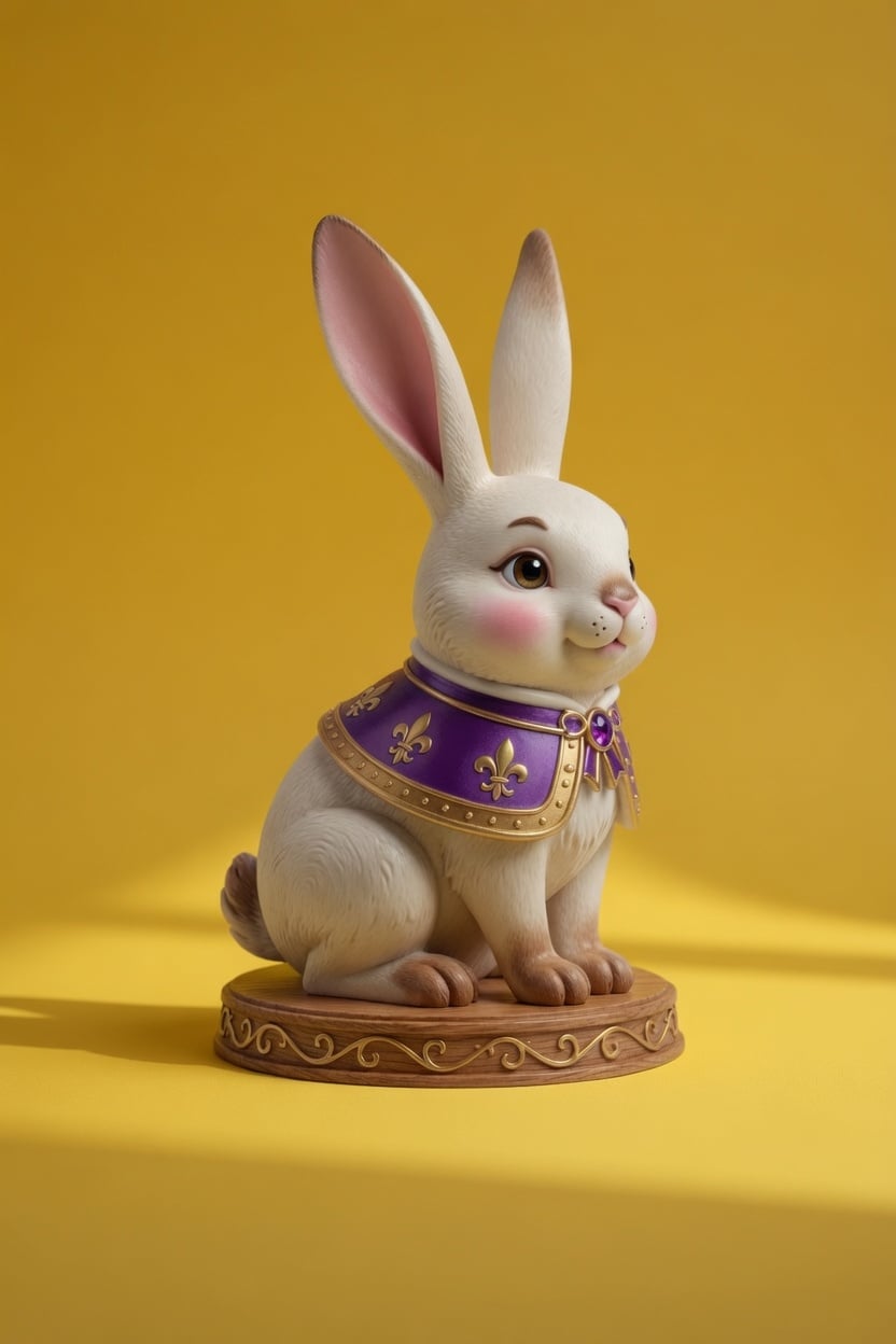 Royal Bunny Statue – 3D Printable Cute Rabbit Sculpture and Easter Decor 3d model