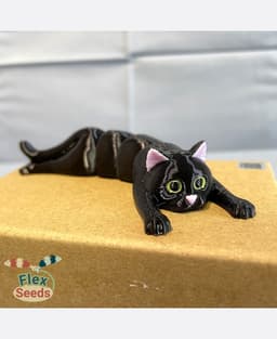 Flexi Holding Cat (Print-in-place) 3d model