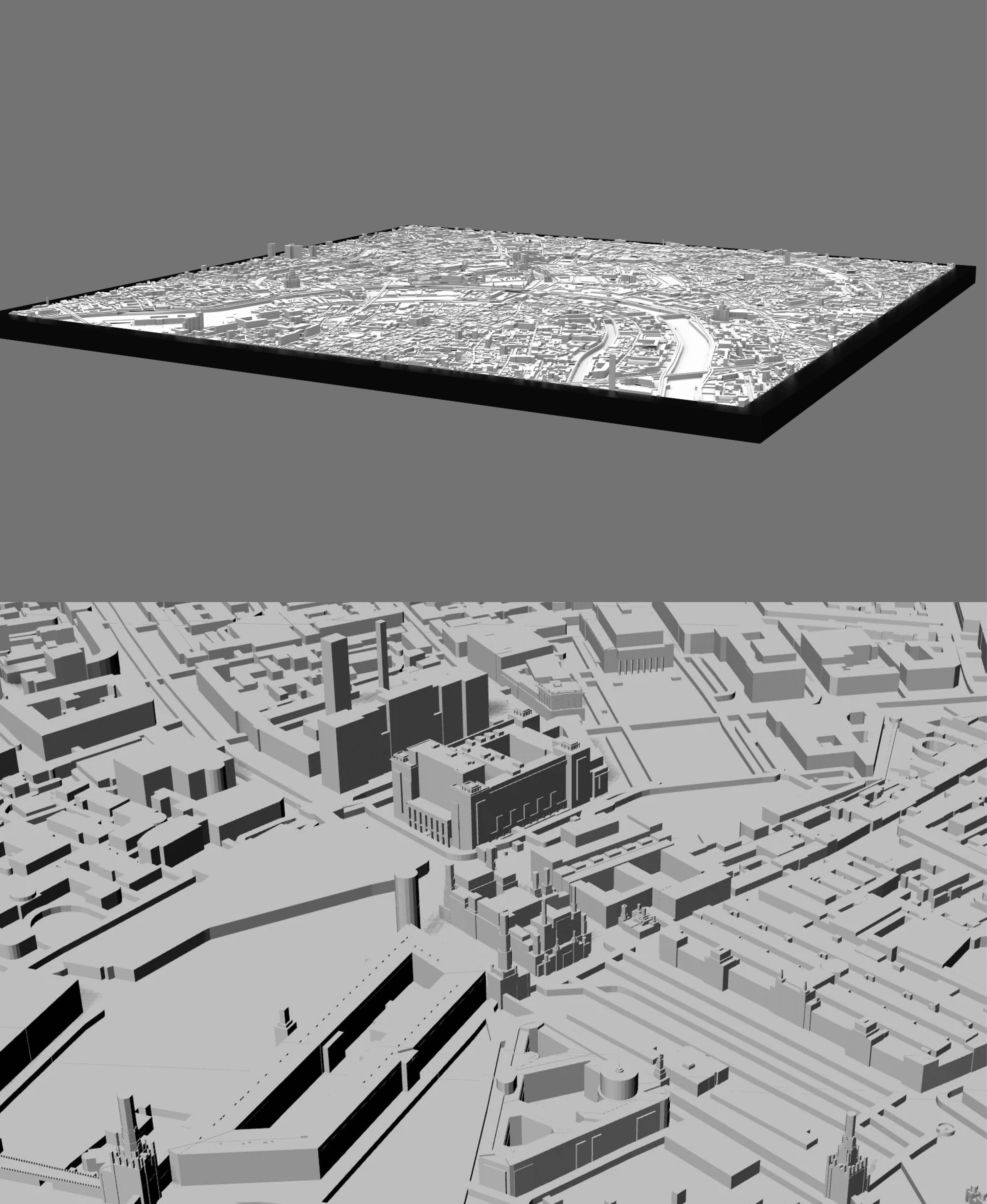 MOSCOW, Skyline 3d map 3d model