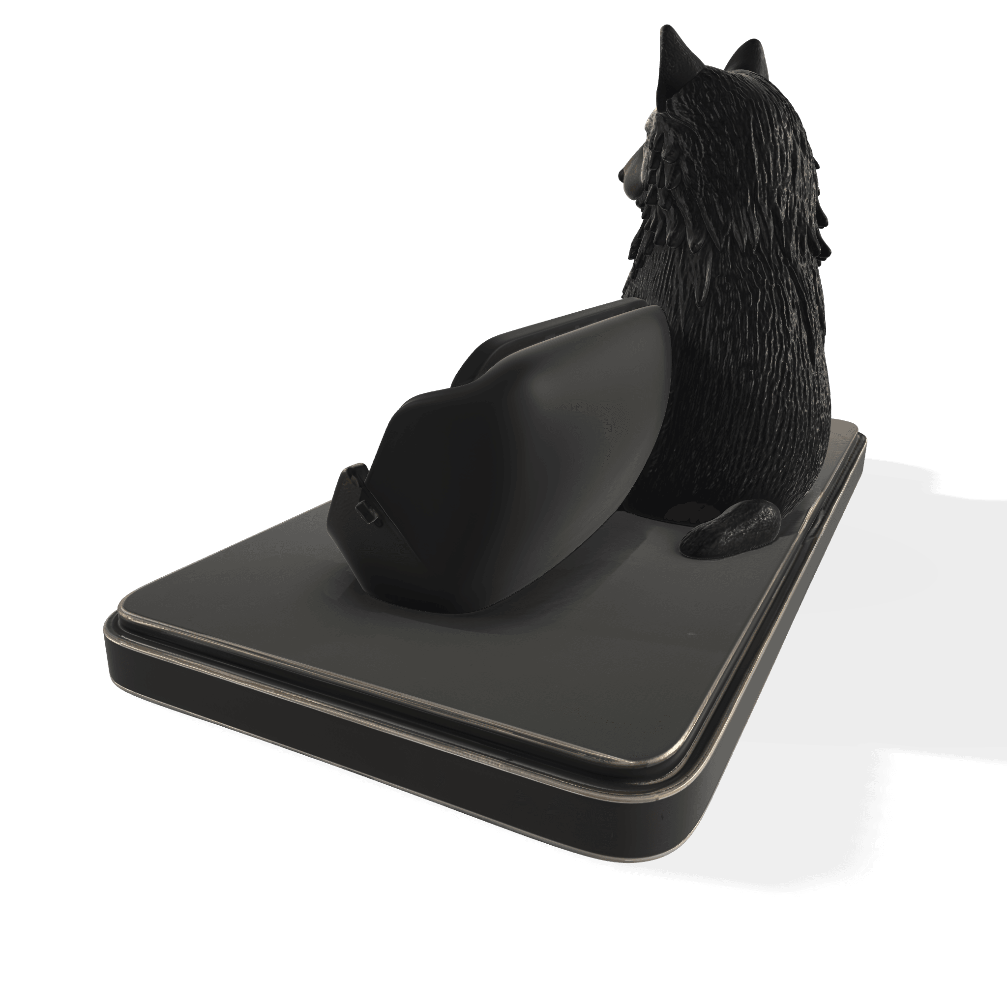 PBR Wolf Smartphone Stand 3d model