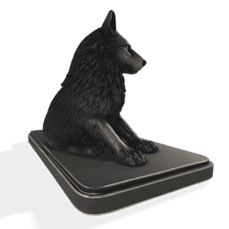 PBR Wolf Smartphone Stand 3d model