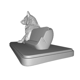 PBR Wolf Smartphone Stand 3d model