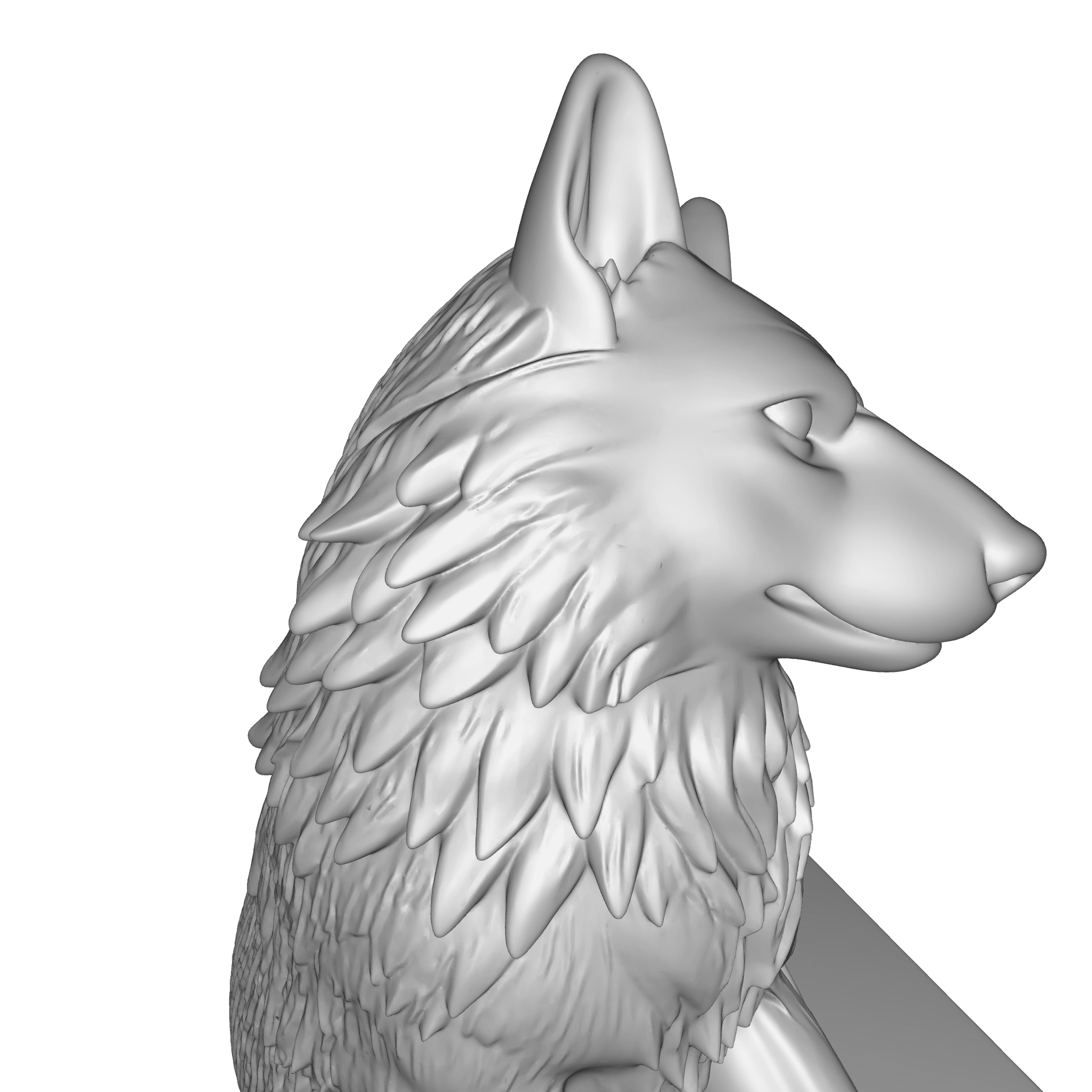 PBR Wolf Smartphone Stand 3d model