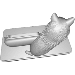 PBR Wolf Smartphone Stand 3d model