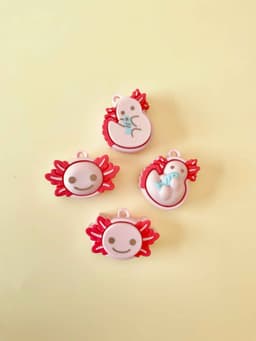Axolotl Clicker Keychain Fidget Toy Bundle 3d model